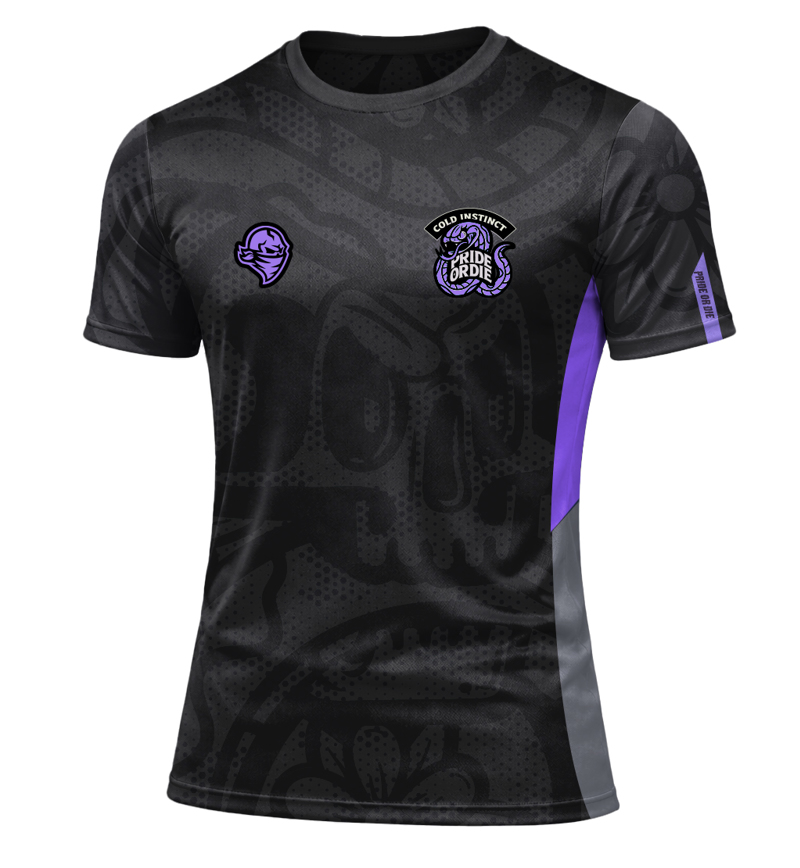 Pride Or Die COLD INSTINCT Training t-shirt-PURPLE